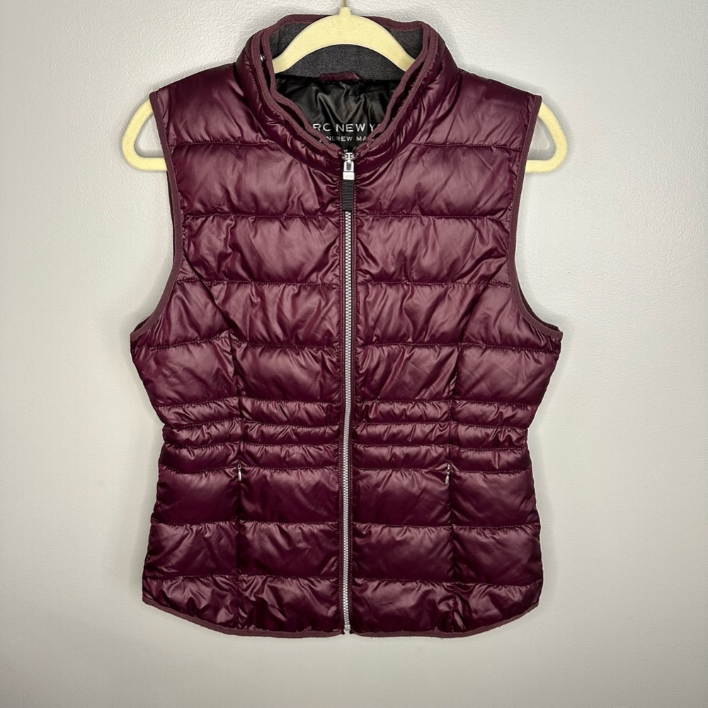 Marc New York Burgundy Lightweight Packable Puffer Vest/Jacket Women’s Sz Medium